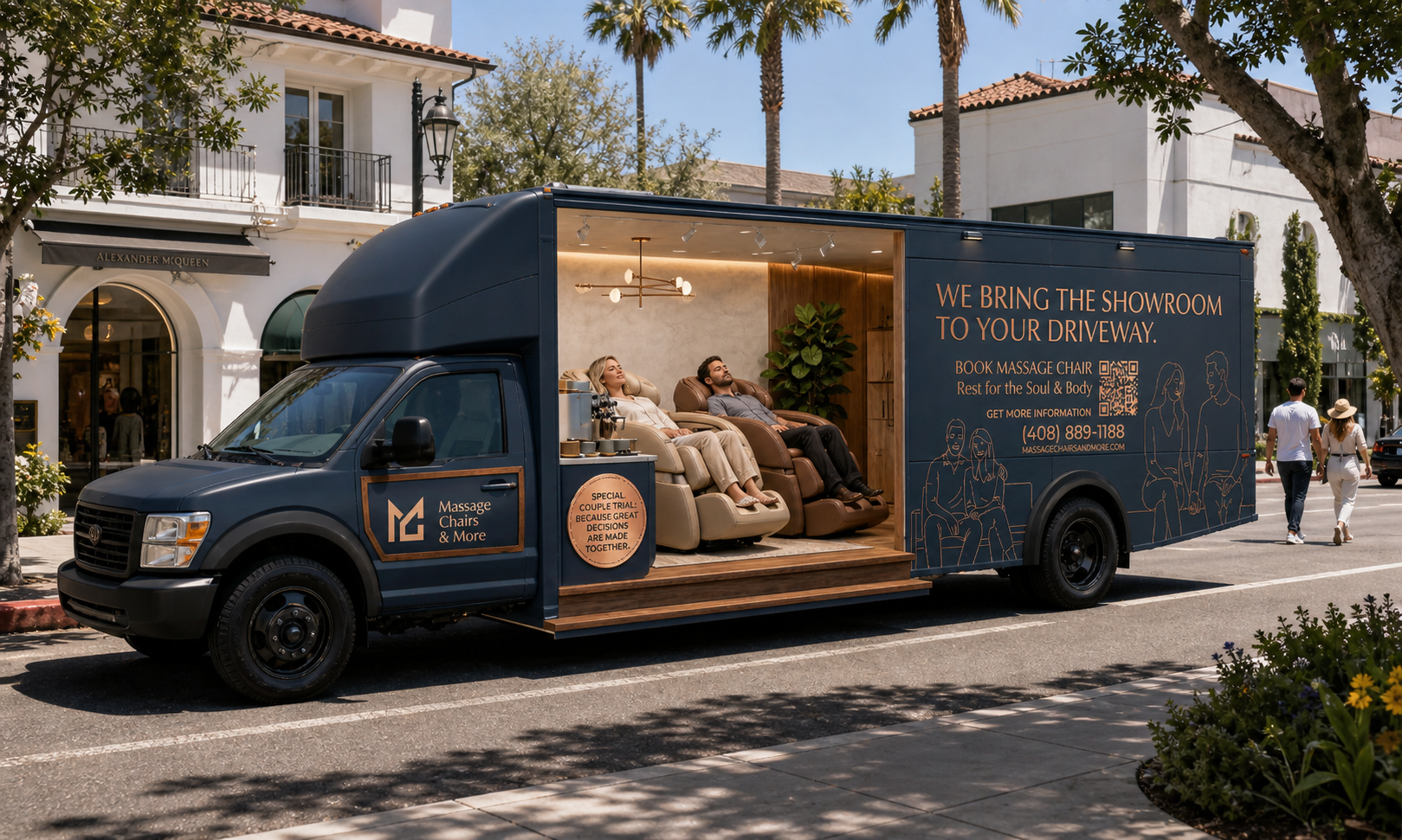 Massage Chairs and More Mobile Showroom Truck — We Bring the Showroom to Your Driveway